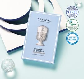 [INSAN BAMB00 SALT] SEASEAL BAMBOO SALT(SEA SALT) AQUA MASK 5 pieces-Moisturizing Soothing -Made in Korea